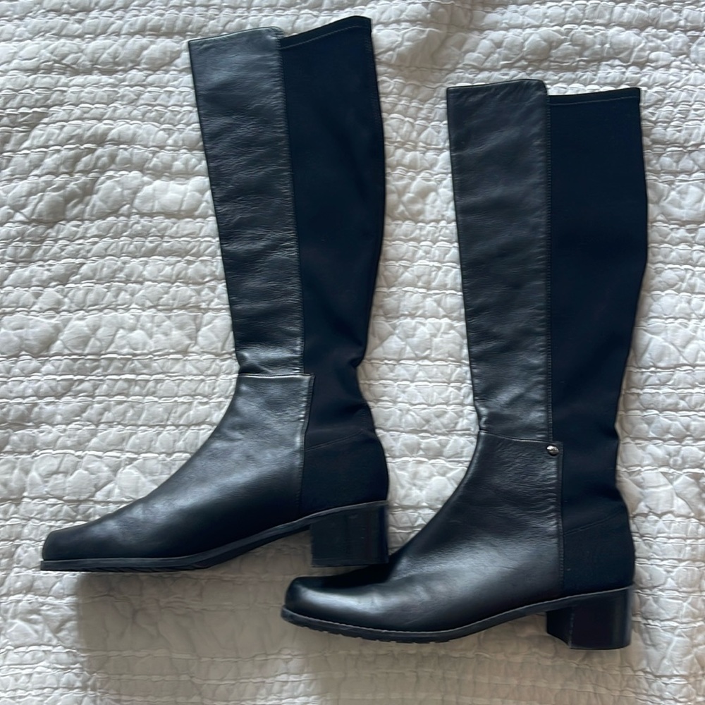 Stuart Weitzman Knee High Leather Boots - Size 9